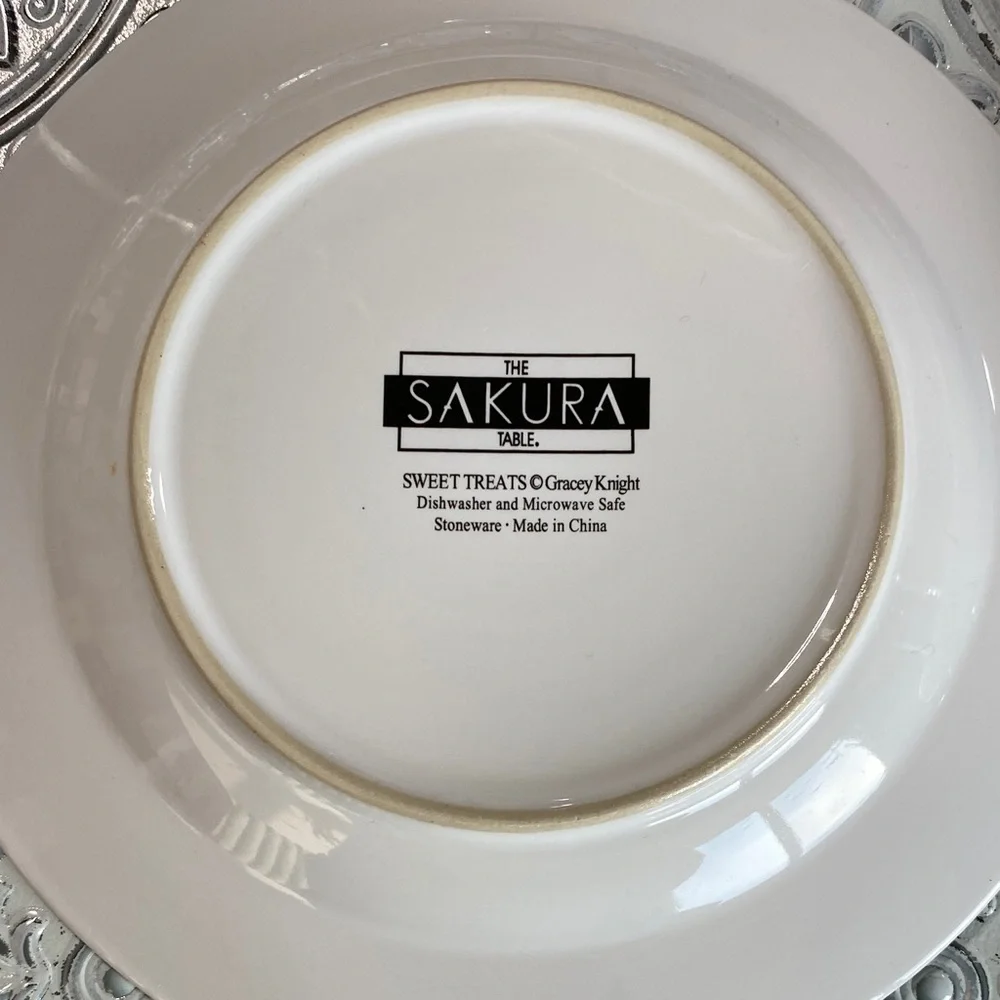 The Sakura Table Sweet Treats Parisian Dessert Plates Set of 4